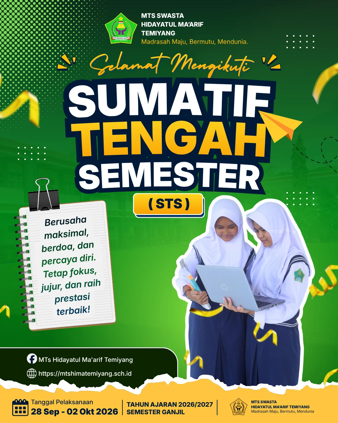 Sumatif Tengah Semester - MTs Swasta Hidayatul Ma'arif Temiyang